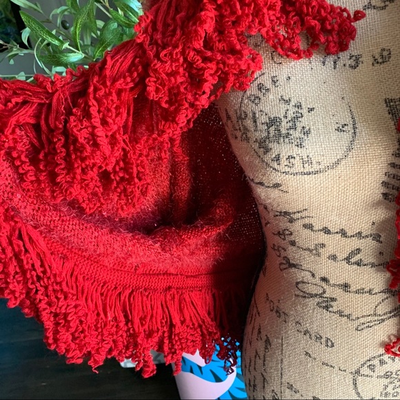 French Rouge style Red sequin sweater cardigan - Picture 7 of 10